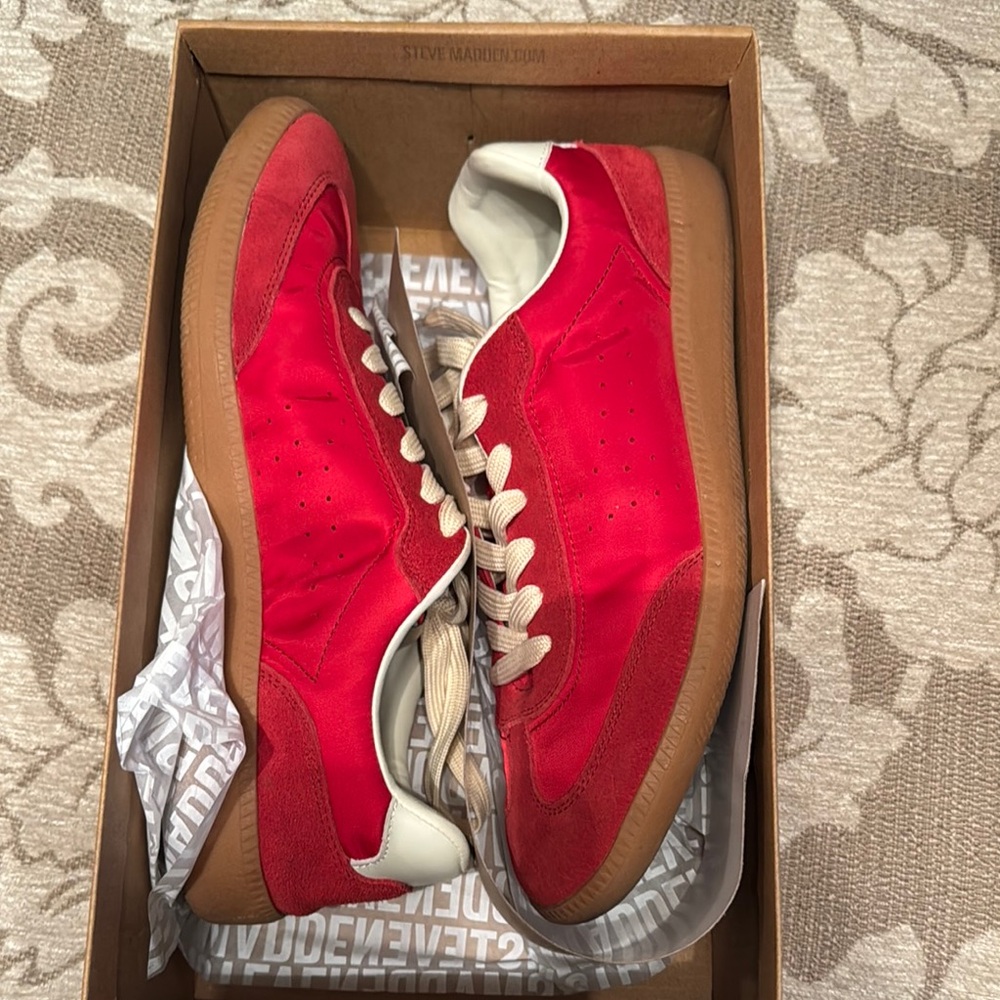 Duo Leather Suede Gum Sole Retro Sneakers